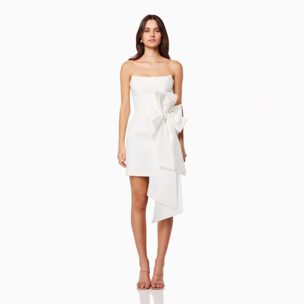 Elliat Phaedra 3D Bow Mini Dress In White